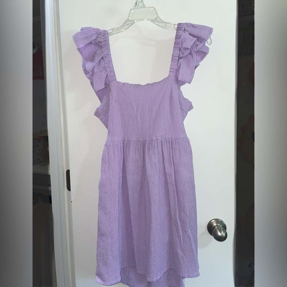Purple Sundress, Ruffle Sleeves, Tie Back, and POCKETS! - bought from Francesa's